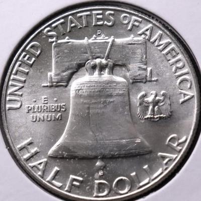 - 1963 D FRAKLIN HALF DOLLAR CHOICE BU