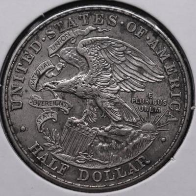 3-1918 ILLINOIS HALF DOLLAR XF