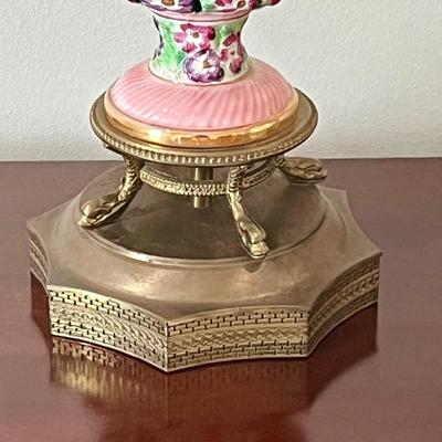 Pair (2) Vintage Porcelain Painted Lamps ~ *Read Details