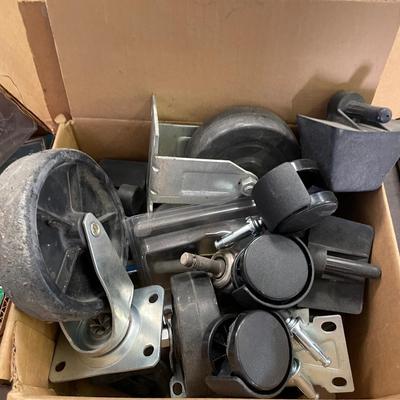 Lot of Various Industrial Wheels & Casters - Some Large on down to some for office chairs