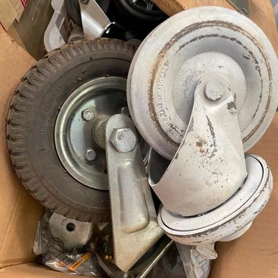 Lot of Various Industrial Wheels & Casters - Some Large on down to some for office chairs