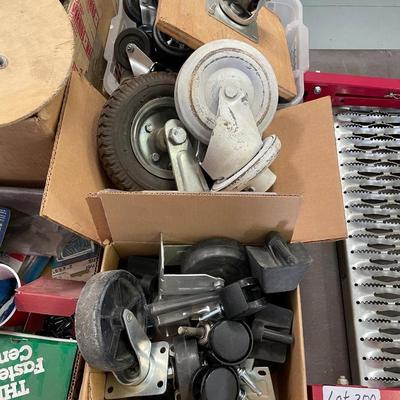 Lot of Various Industrial Wheels & Casters - Some Large on down to some for office chairs