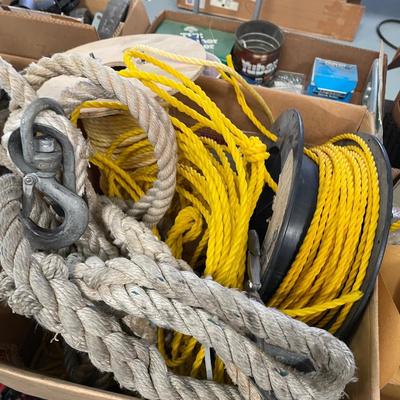Lot Assortment of various sizes of Ropes