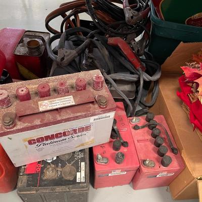 Lot of Misc. Batteries & Jumper Cables