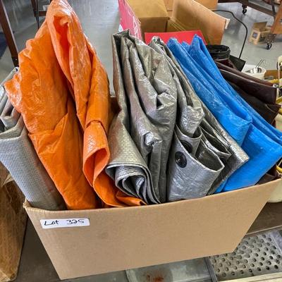 Box of Assorted Tarps