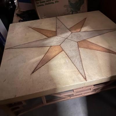 Occasional Leather-top  and metal Table