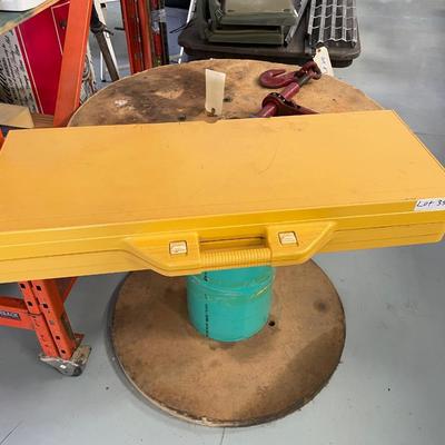 Fold out Metal Camping Bench/Table in Box