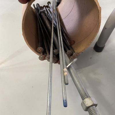 Lot Threaded Steel Rod - Various Sizes