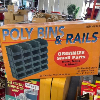 Polybins & Rails Organizer Unit - New in the Box