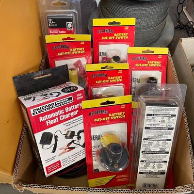 Lot of Battery Cutoff Switches & Automatic Battery Flow Charger