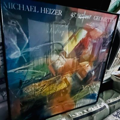 Framed oversize poster Michael Heizer