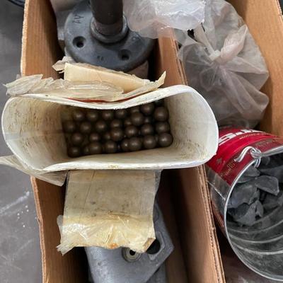2 Boxes of Misc. Weights & Scrap Metals