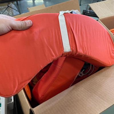 3 Boxes of Orange Life Preservers / Flotation Pieces