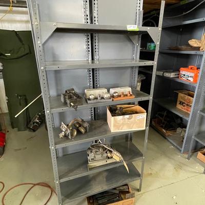 Gray Metal Shop Shelf/Rack