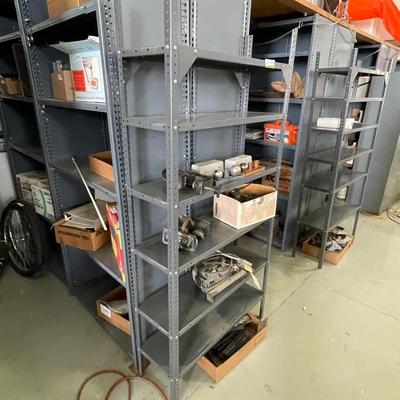 Gray Metal Shop Shelf/Rack