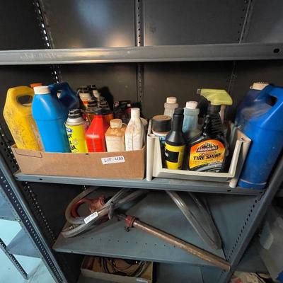 Shelf Lot of various Automotive Fluids/Tire Shine/Aviation Oils - 2 Boxes +