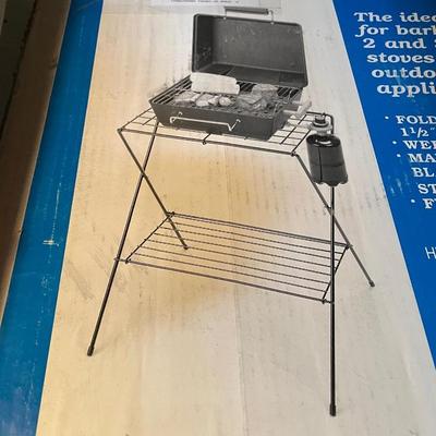 Folding BBQ/Appliance Stand with Box - Great if you have a Coleman Propane Stove or similar type