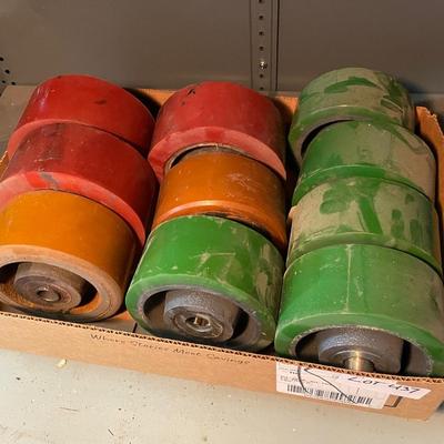Lot of Heavy Equipment Caster Wheels