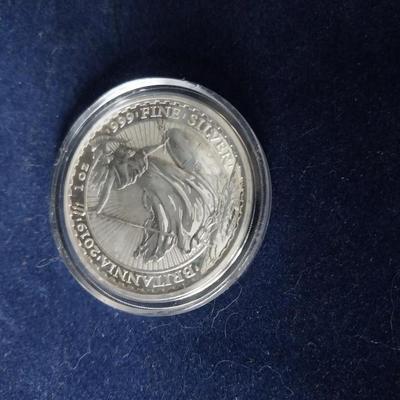 .999 FINE SILVER 1 OUNCE BRITANNIA 2019 COIN