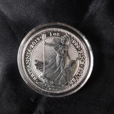 .999 FINE SILVER 1 OUNCE BRITANNIA 2019 COIN