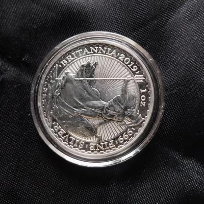 .999 FINE SILVER 1 OUNCE BRITANNIA 2019 COIN