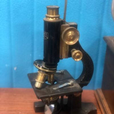 Vintage Natchet Paris Microscope