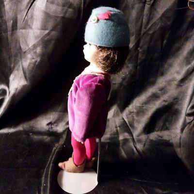 TWO DOLLS WITH HAND SEWN CLOTHING