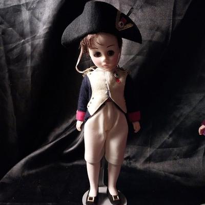 TWO DOLLS WITH HAND SEWN CLOTHING