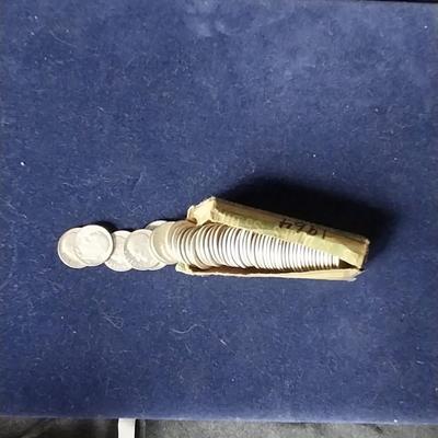 FIVE DOLLAR ROLL OF 1964 SILVER DIMES