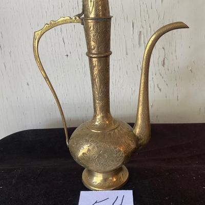Vintage India Brass Tea Pot
