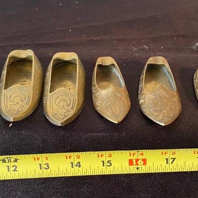 Vintage Brass Shoe Ashtrays