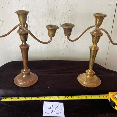 Vintage Gotham Brass Candelabras