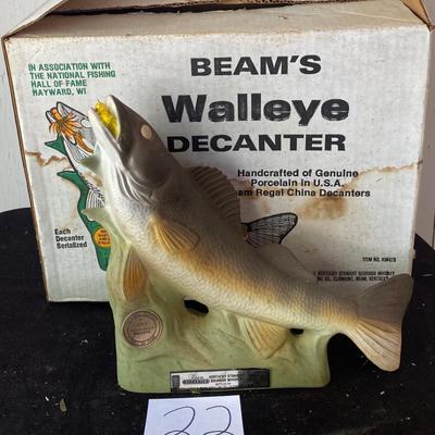 Vintage Beamâ€™s Walleye Decanter