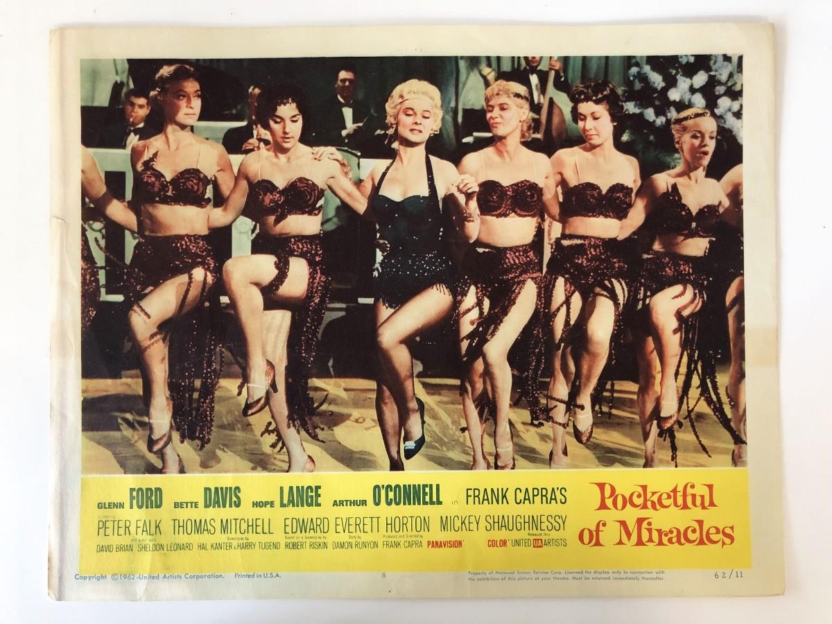 Pocketful of Miracles original 1962 vintage lobby card on heavy card