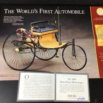 016 Franklin Mint Benz Patent Motorwagen & Display Case