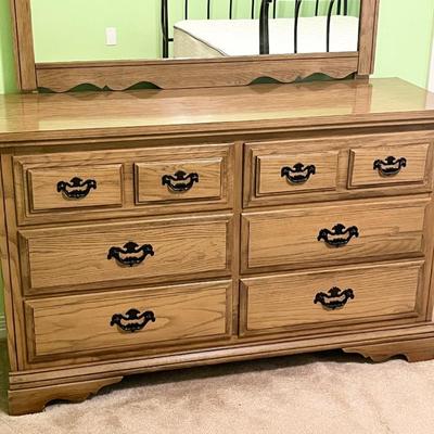 Solid Wood Dresser With Mirror ~ *Read Details