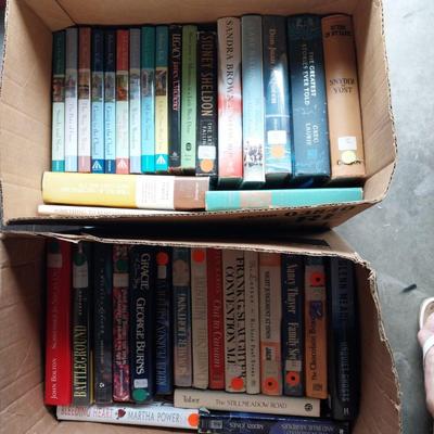 TWO BOXES OF HARDBACK BOOKS