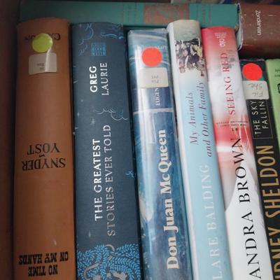 TWO BOXES OF HARDBACK BOOKS