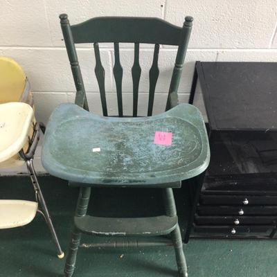 Vintage Wooden High Chair