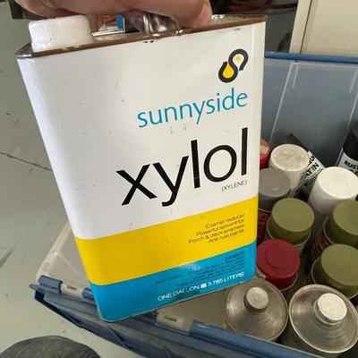 Huge Plastic Bin of Various Spray Paint Cans