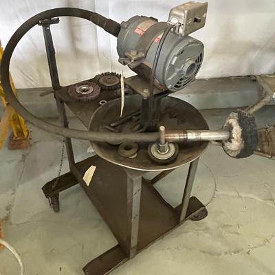 Electric Grinding Machine & Stand w/attachments