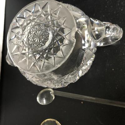 Mosaic Glass Bowl/Sugar Bowls/Spoons -Lot 217