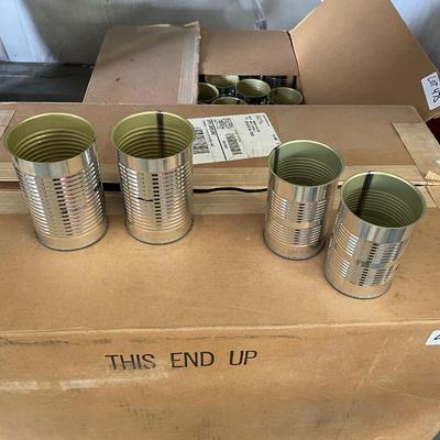 2 Boxes of Tin Cans for Canning wi/Lids & Lidding Machine - NEW - Great Craft/Gift Wrap/Burying stuff idea
