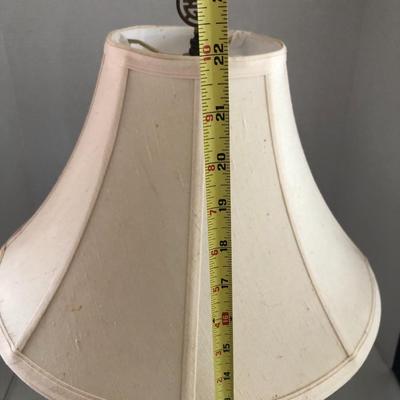 Table Lamp & Shade w/ Wooden Base