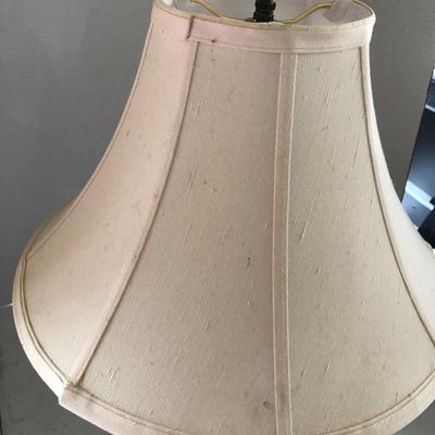 Table Lamp & Shade w/ Wooden Base