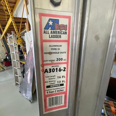 All American 16 Foot Metal Extension Ladder
