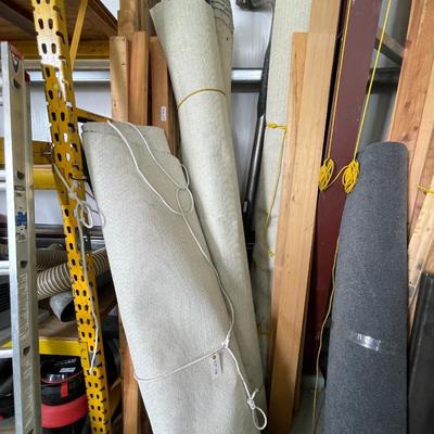 Various Long Rolls of Carpet & Linoleum as shown