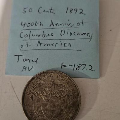 Colombia 50 cent 1892