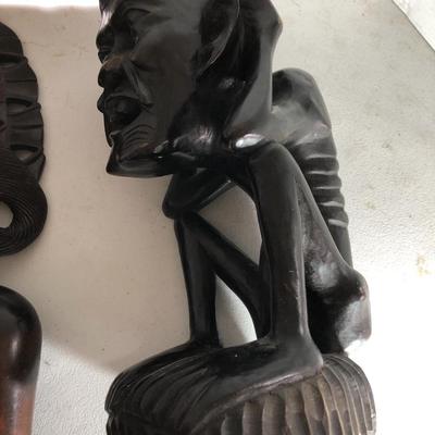 Two Large Wooden Carved Figures (N. Africa) -Lot 219