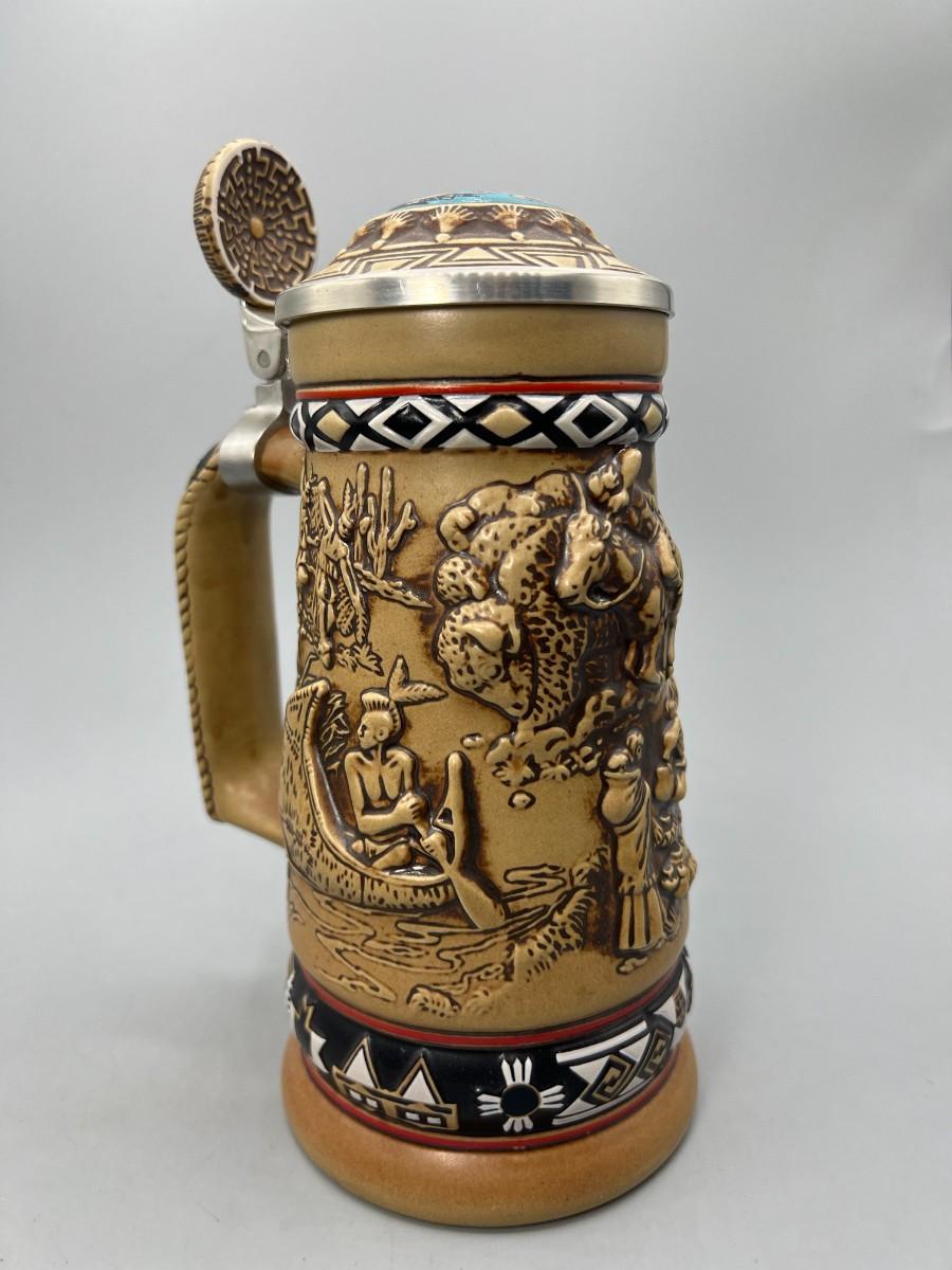 Vintage Avon Products Indians of the American Frontier Native American  Collectible Lidded Beer Stein | EstateSales.org